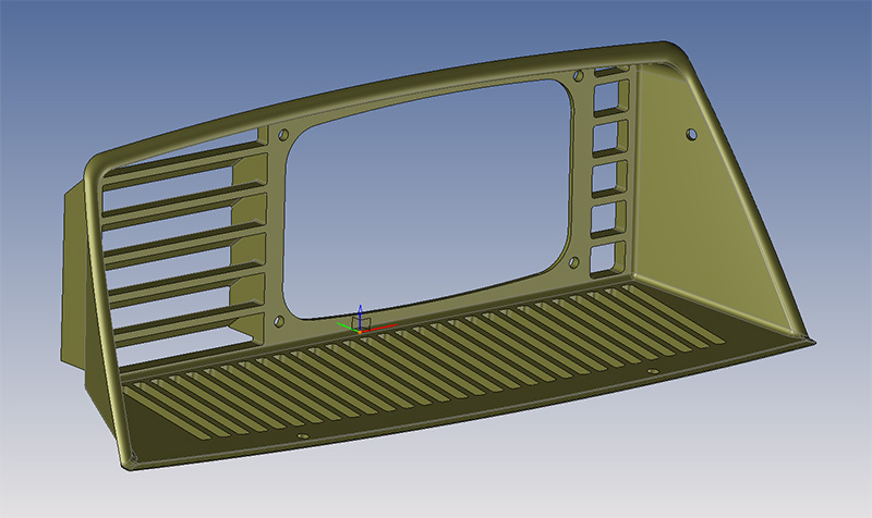 Skärmdump på den lagade CAD-detaljen i TopSolid.